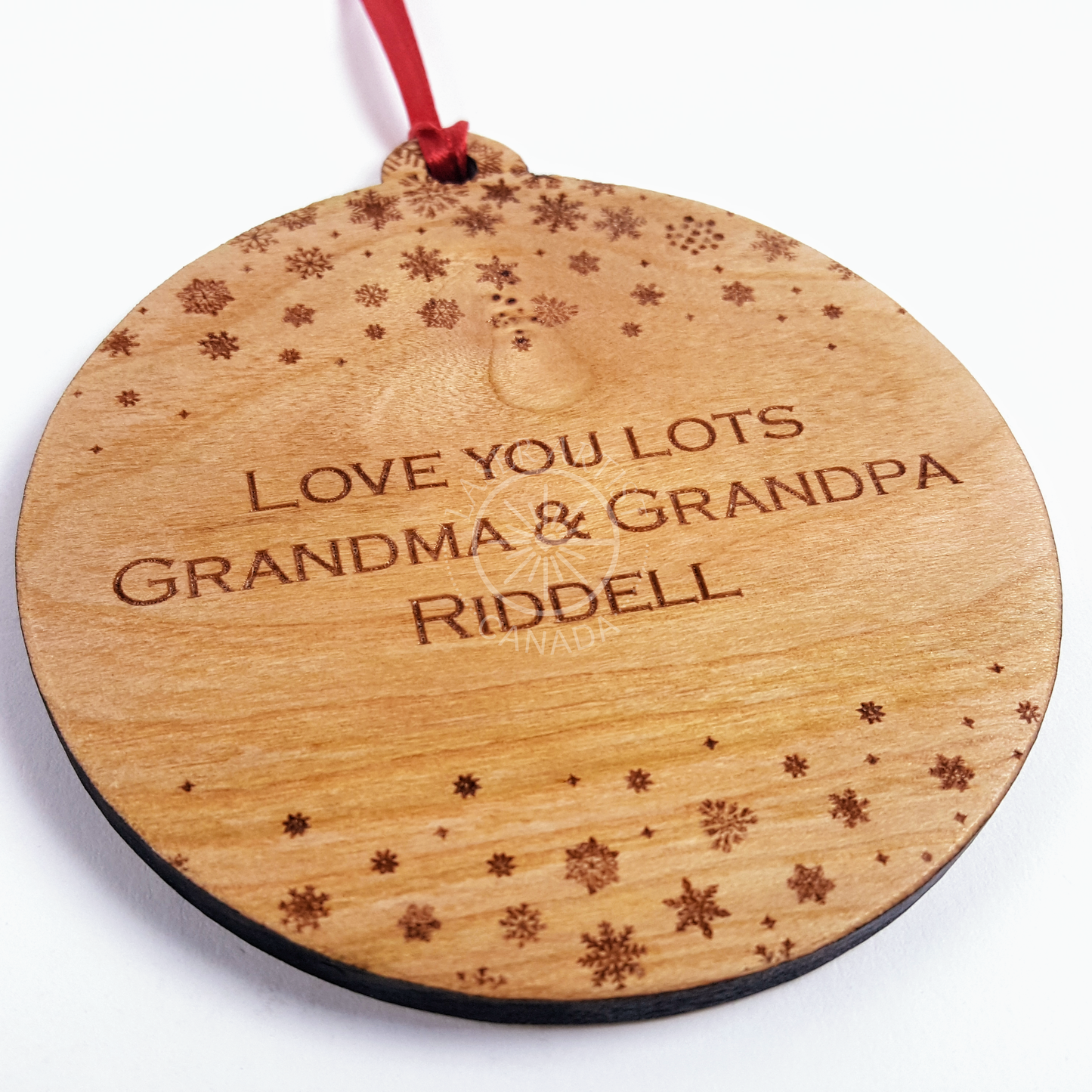 Personalized Holiday Ornament with Engraved Custom Drawing or Handwriting - Laser Artist - Canada